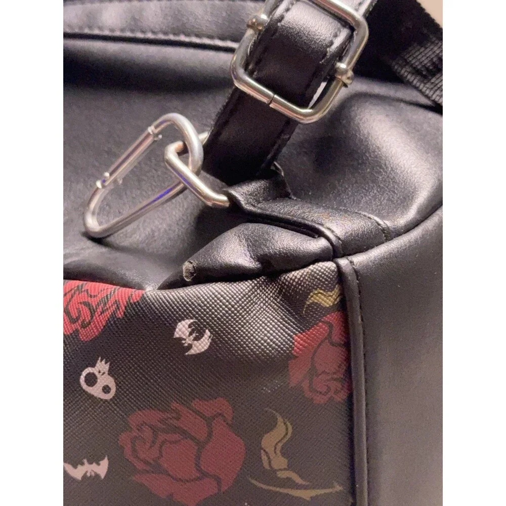 THE NIGHTMARE BEFORE CHRISTMAS JACK AND SALLY BLACK RED MINI BACKPACK Bioworld